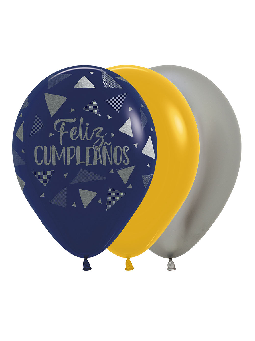 Bouquet R-12 Mink Feliz Cumpleaños Triángulos X 8 Unidades 1