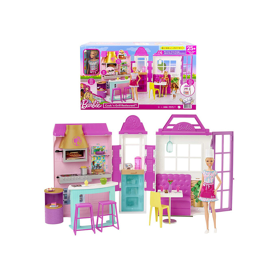 Muñeca Barbie Restaurante Mattel 4