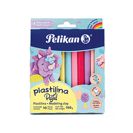 Plastilina Pelikan x 10 Colores Pastel 