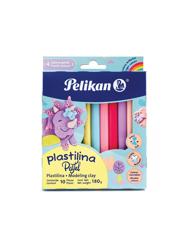 Plastilina Pelikan x 10 Colores Pastel  1