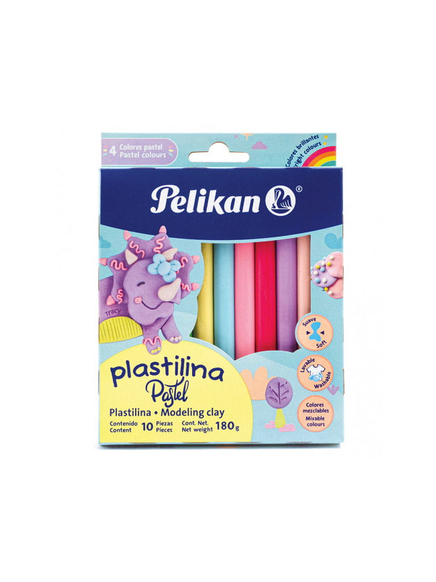 Plastilina Pelikan x 10 Colores Pastel  1
