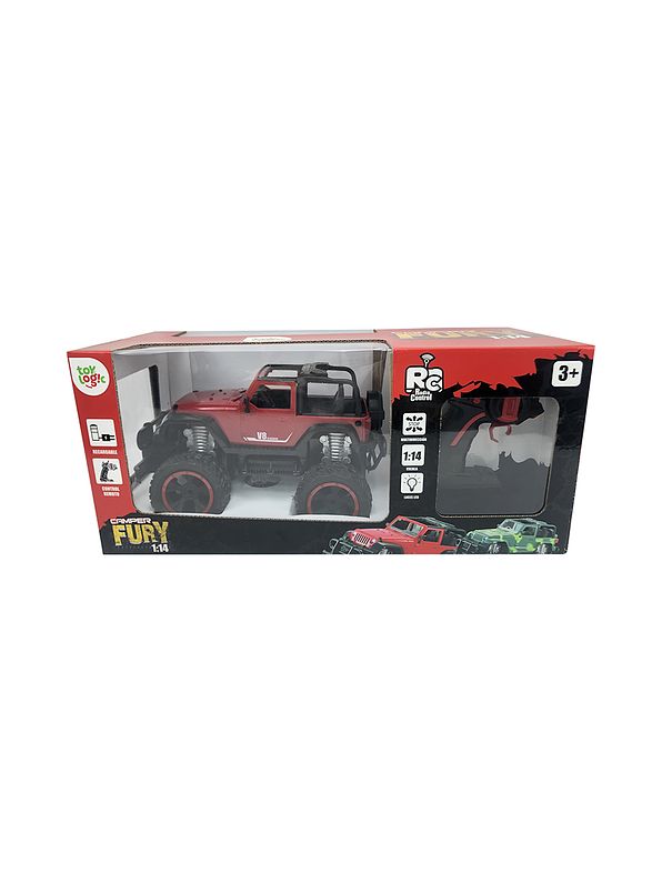 Carro Camper Radio Control R/C Fury Rojo  3