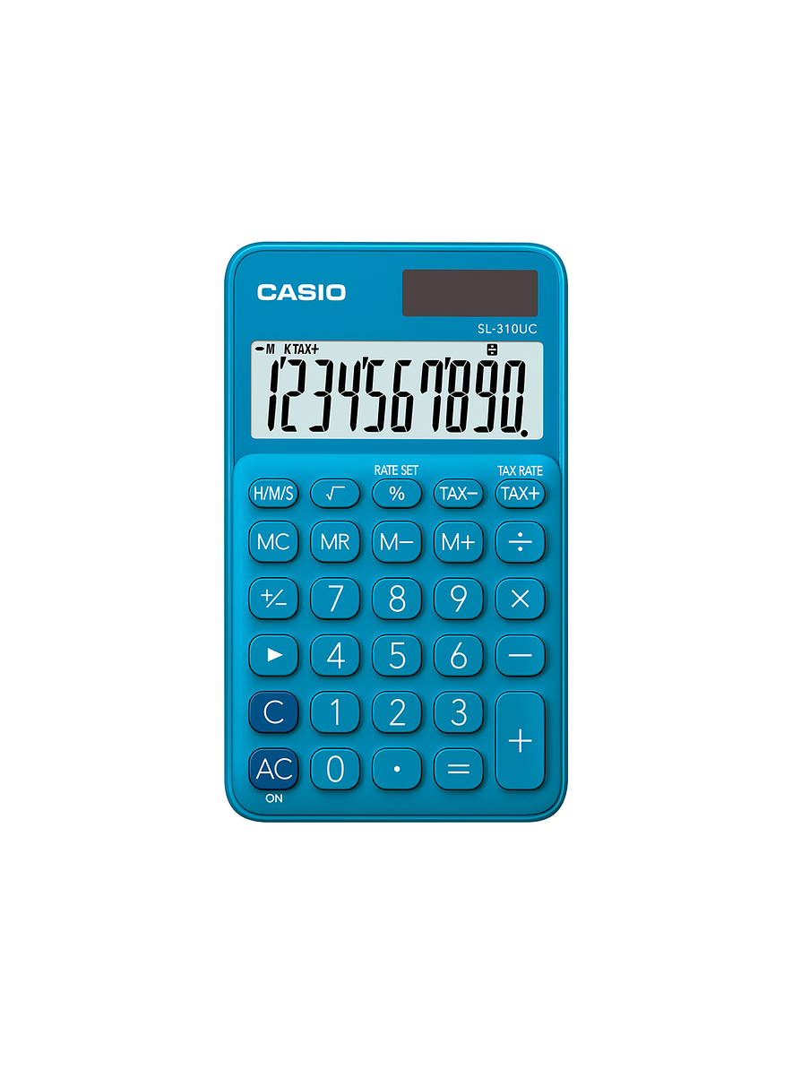 Calculadora Casio Viajera 10 Dígitos Azul  1