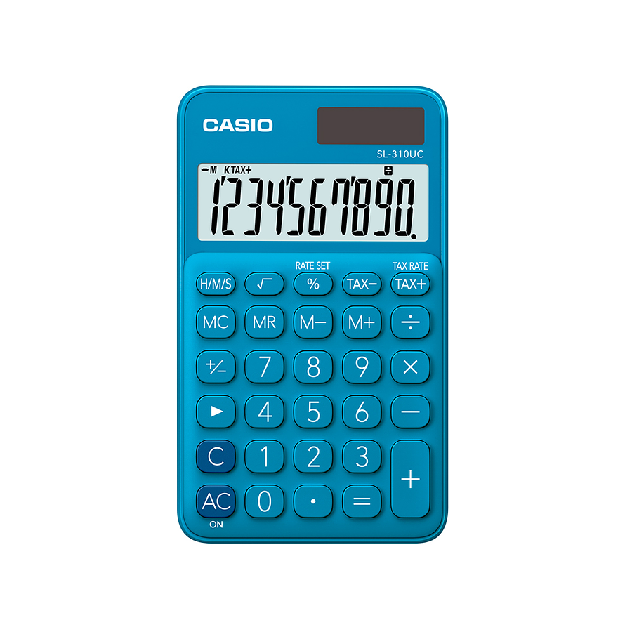 Calculadora Casio Viajera 10 Dígitos Azul  1