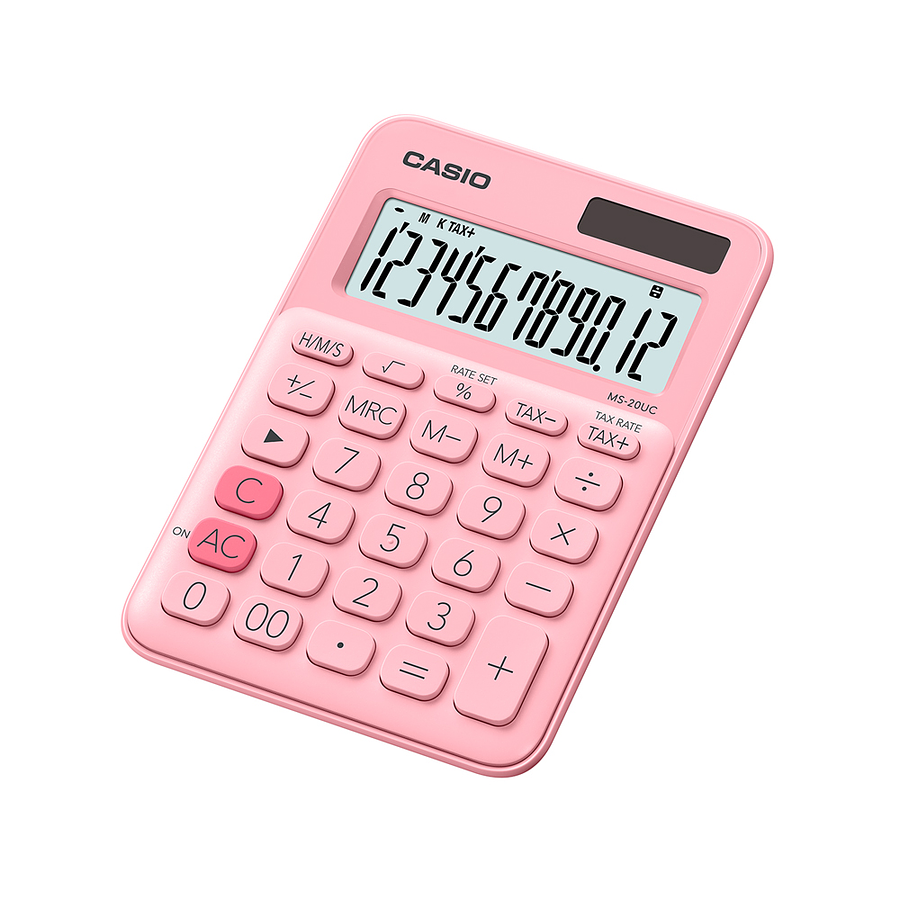 Calculadora Casio 12 Dígitos Rosada  1