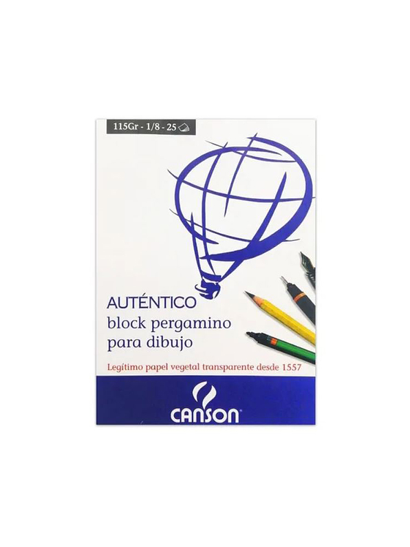 Block Papel Pergamino 1/8 115 Gr  1