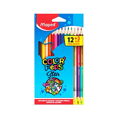 Colores Maped Color`s Peps x 12 + 3 Doble Punta 
