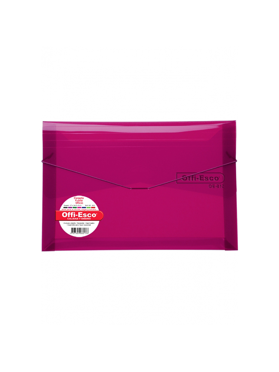 Carpeta Fuelle Oficio Colores Translucidos 2