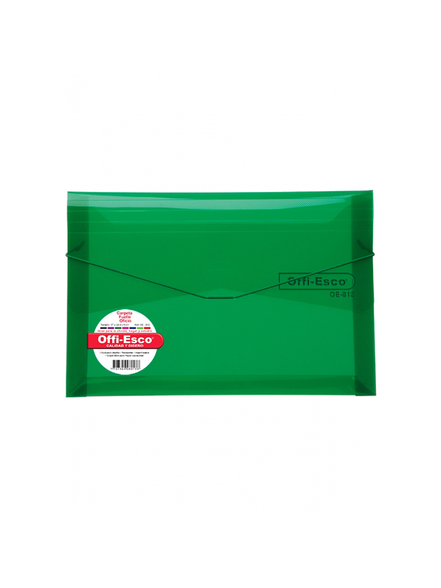 Carpeta Fuelle Oficio Colores Translucidos 3