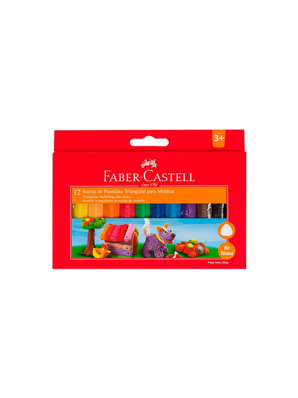 Plastilina Faber-Castell Triangular Jumbo x 12 Unidades 1