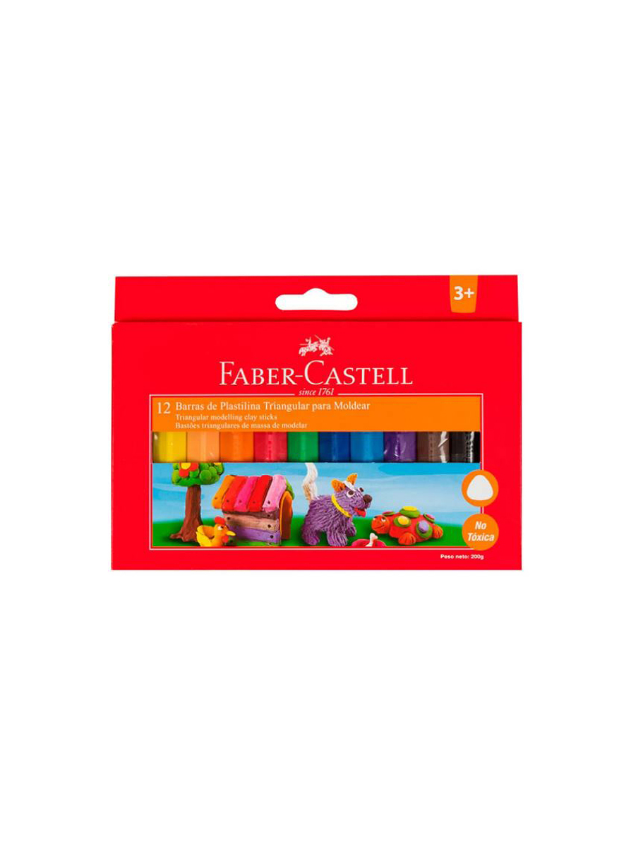 Plastilina Faber-Castell Triangular Jumbo x 12 Unidades 1