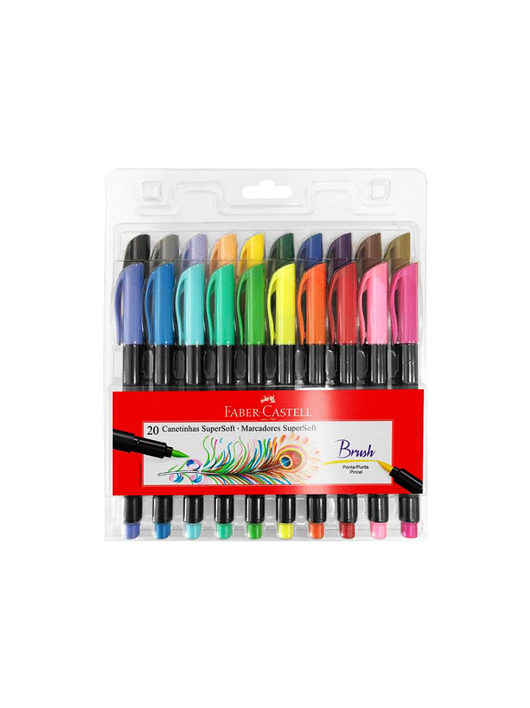 Plumones Súper Soft x 20 Unidades  1