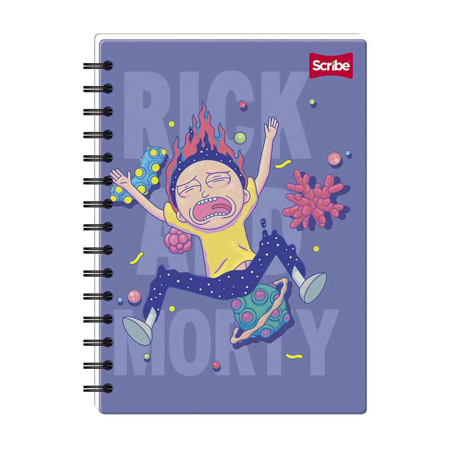 Cuaderno Catedrático Rick And Morty 80 Hojas Cuadros 4