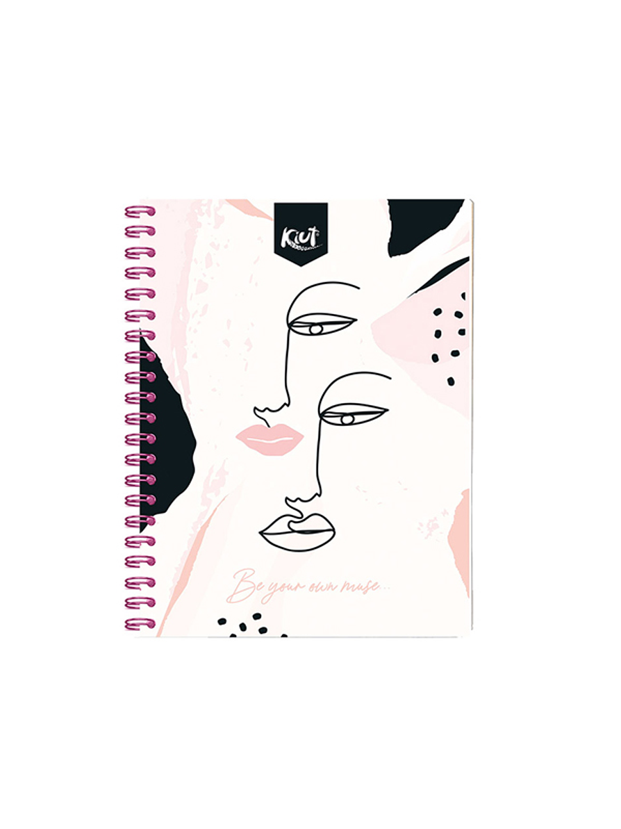 Cuaderno Argollado Pasta Dura Kiut 80 Hojas Cuadros 5