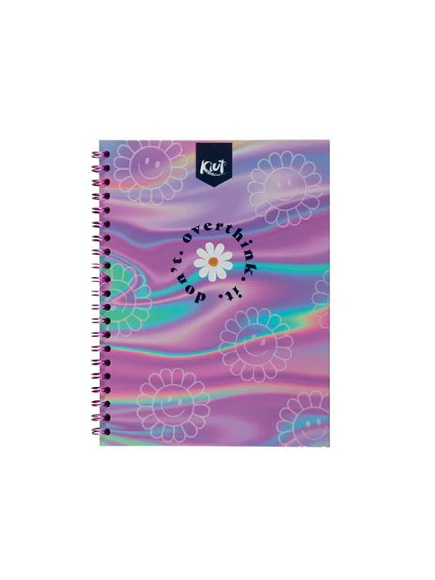Cuaderno Argollado Pasta Dura Kiut 80 Hojas Cuadros 8