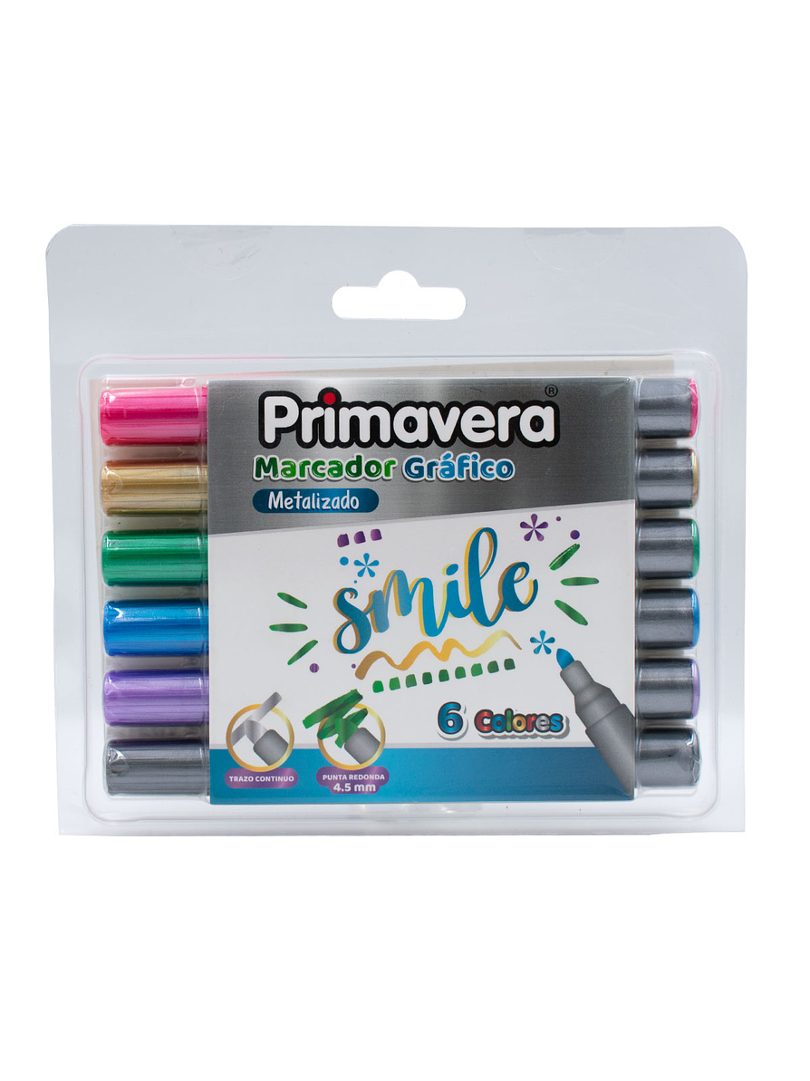 Marcador Grafico Metalizado x 6 Unidades 1