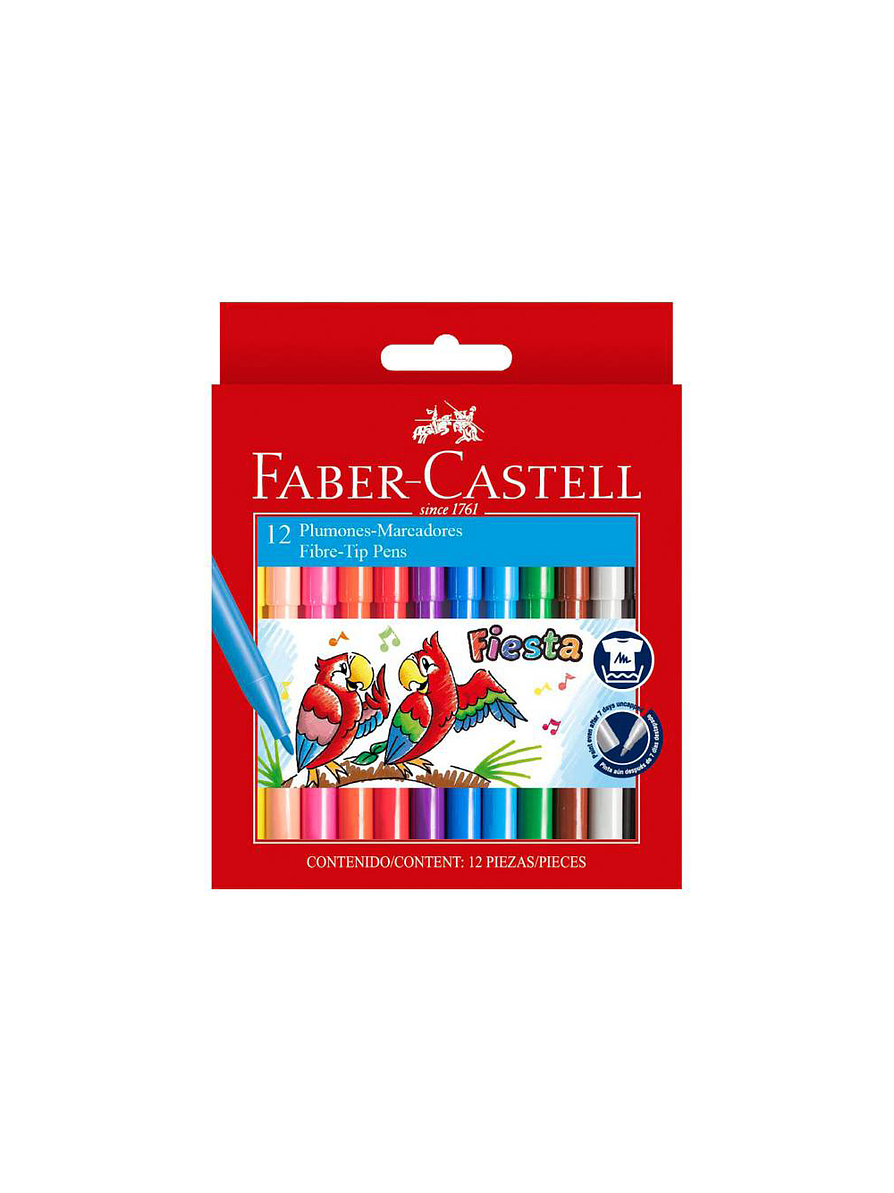Plumones Fiesta X 12 Unidades 1
