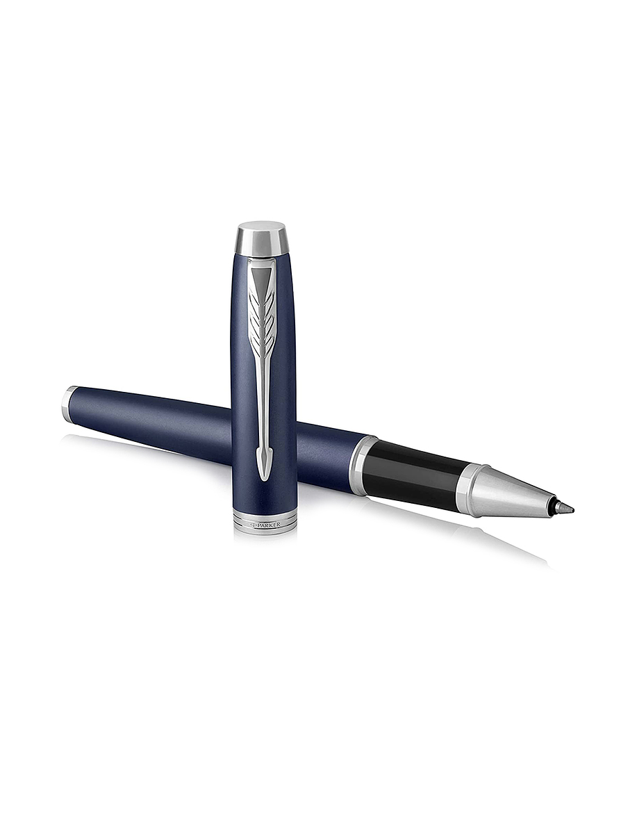Bolígrafo Roller Parker Azul F IM  Con Tapa Tinta Negra  1