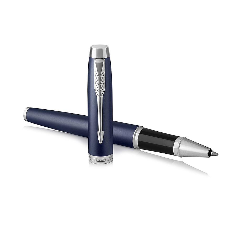 Bolígrafo Roller Parker Azul F IM  Con Tapa Tinta Negra  1