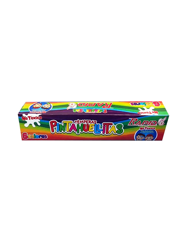 Tempera Rapid Pintuhuellitas X 6 Colores  1