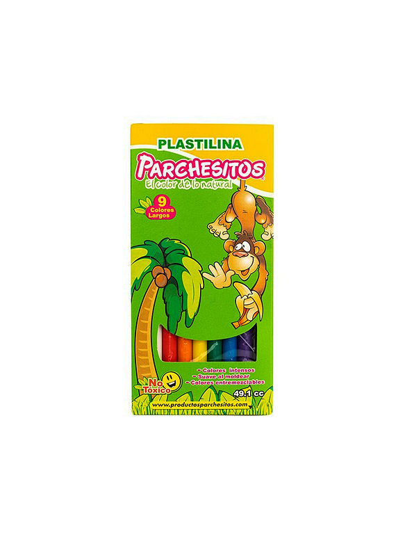 Plastilina Parchesitos Larga x 9 Unidades 1