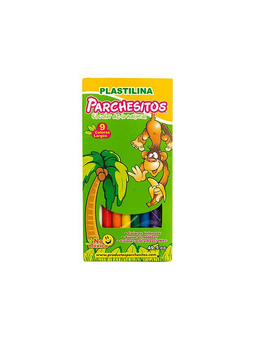 Plastilina Parchesitos Larga x 9 Unidades 1