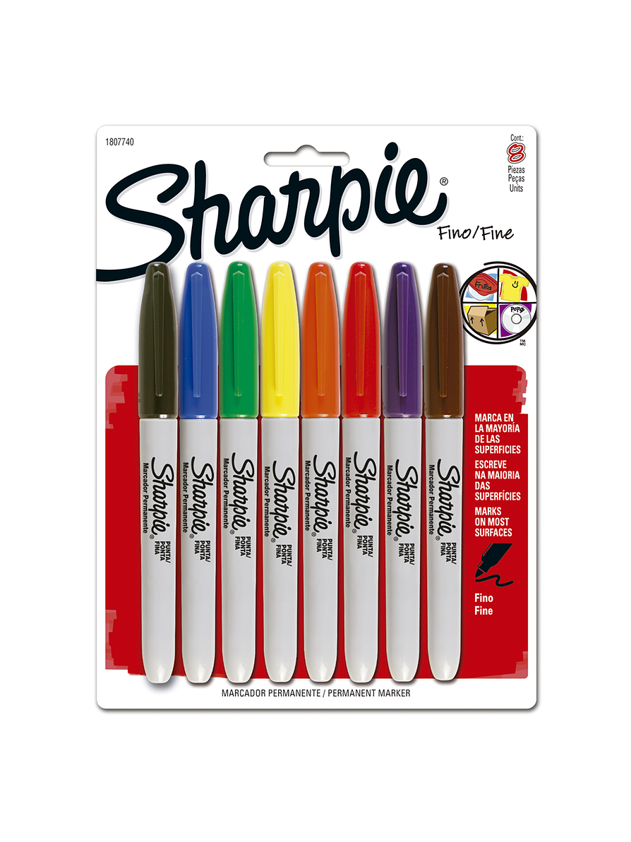 Marcadores Sharpie X 8 Unidades Punta Fina  1