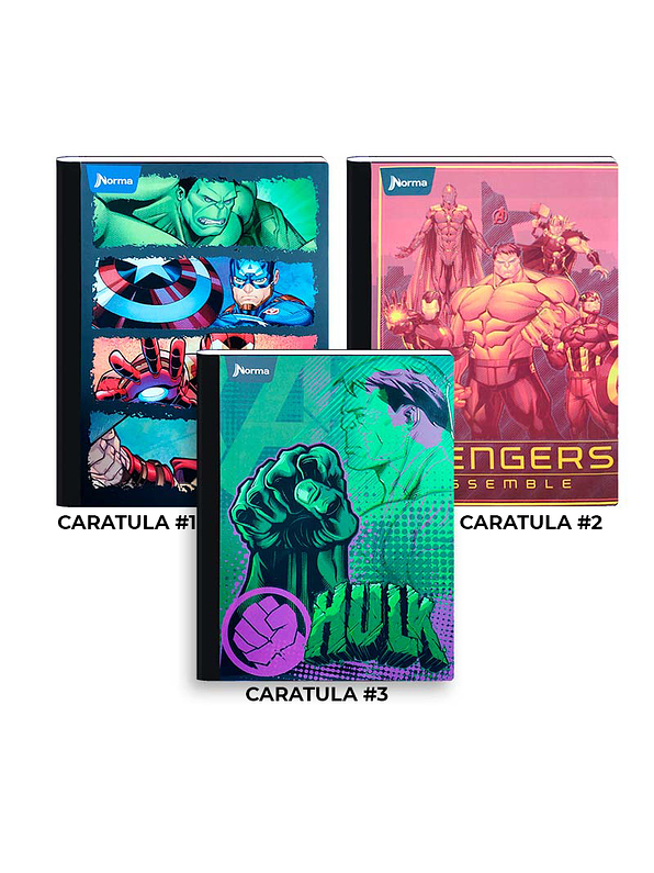 Cuaderno Cosido Norma The Avengers 50 Hojas Cuadros  2