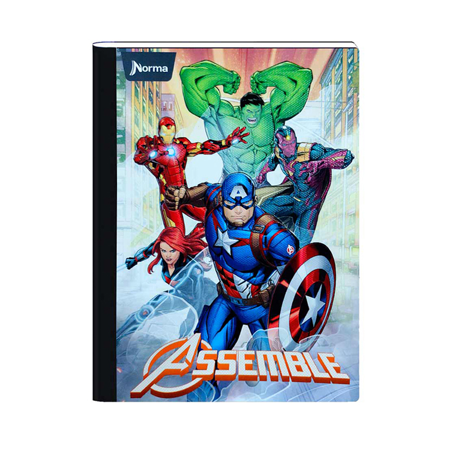 Cuaderno Cosido Norma The Avengers 50 Hojas Cuadros  4
