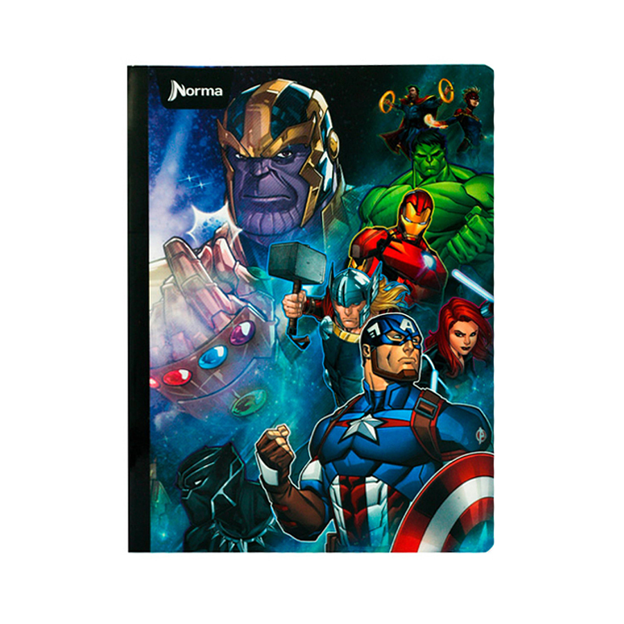 Cuaderno Cosido Norma The Avengers 50 Hojas Cuadros  6