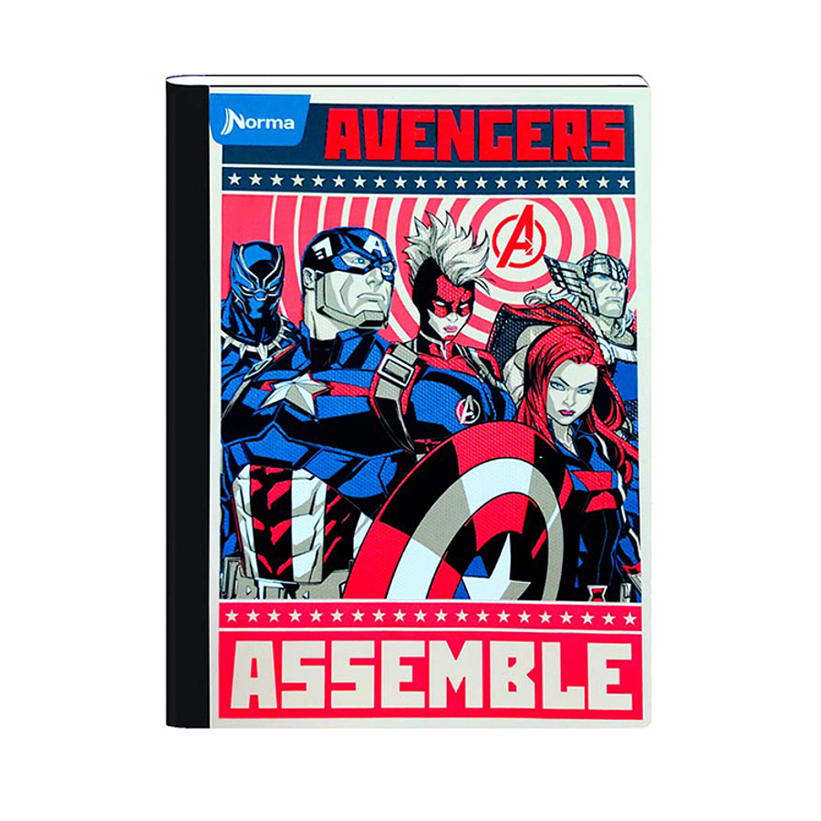 Cuaderno Cosido Norma The Avengers 50 Hojas Cuadros  8