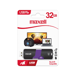 Memoria USB Flix 32 Gb 3.0 Negro/Morado