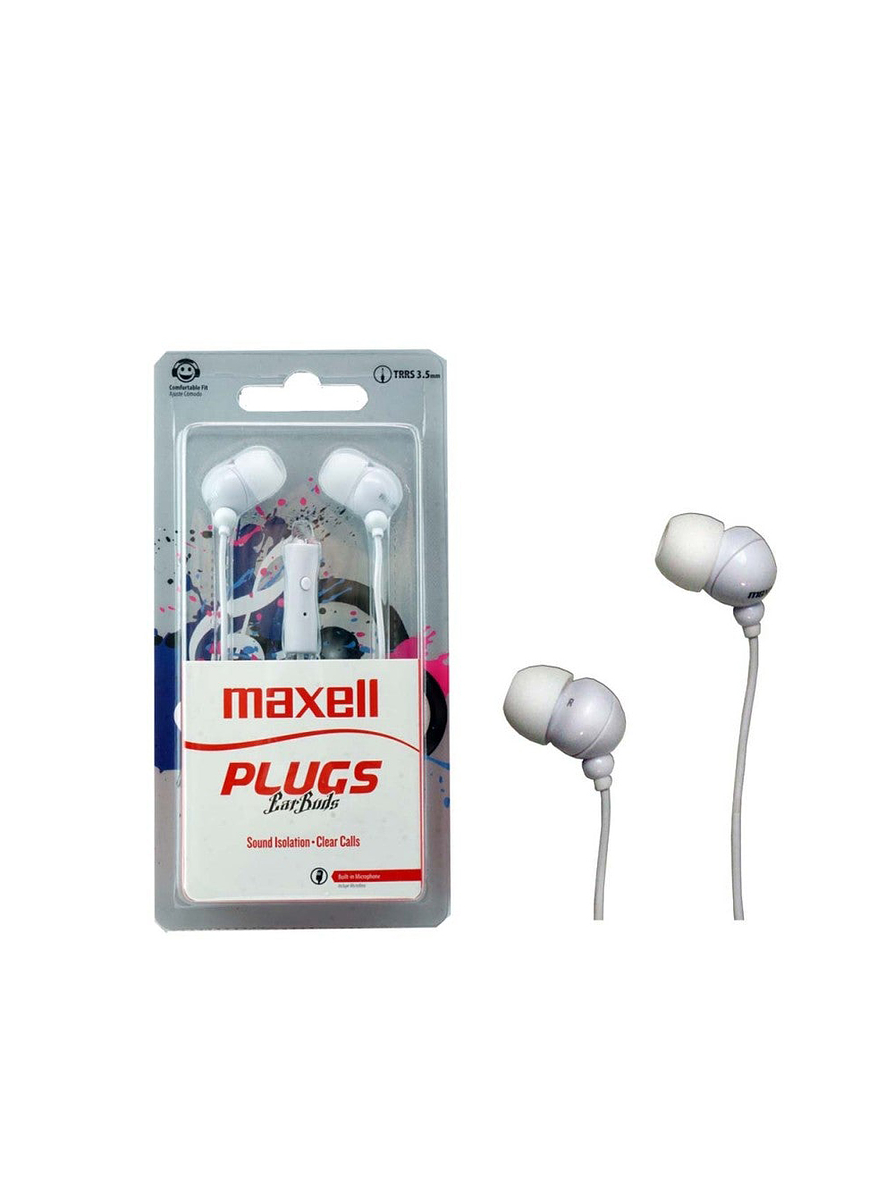 Audífonos Plugz In-225 Blanco Con Micrófono  1