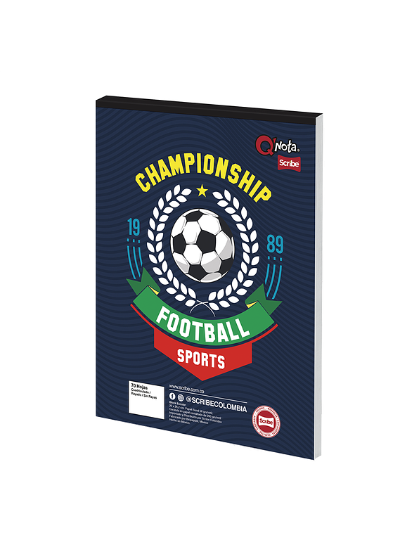 Block Tamaño Oficio Q´Nota Masculino 6