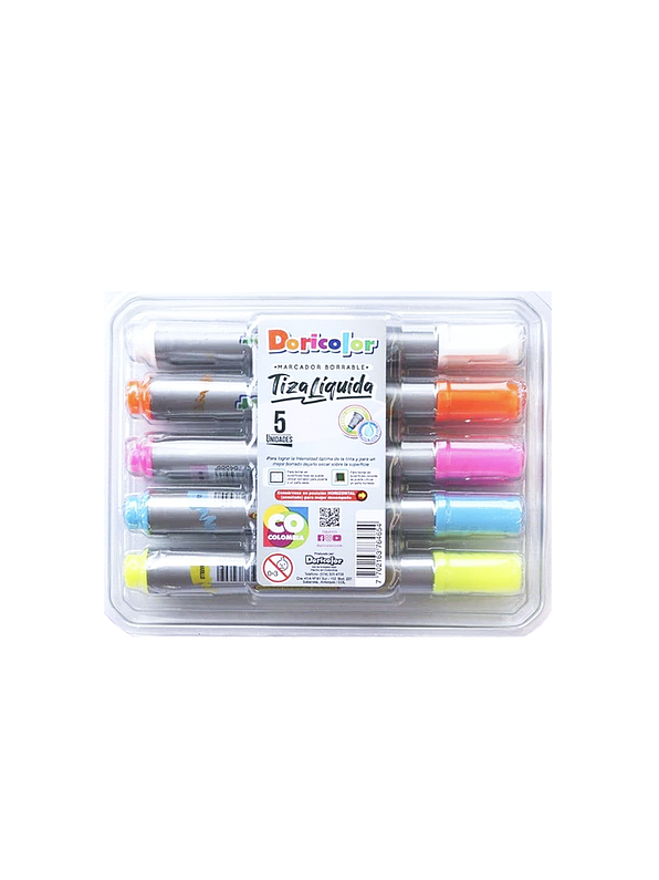 Marcador Borrable Tiza Liquida X 5 Unidades 1