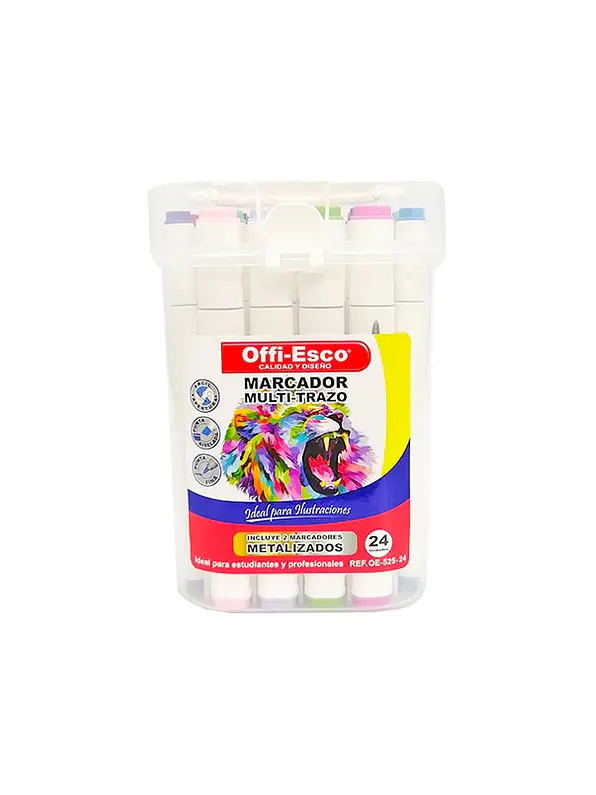 Marcador Multitrazo Permanente Offi-Esco X 24 Unidades 1