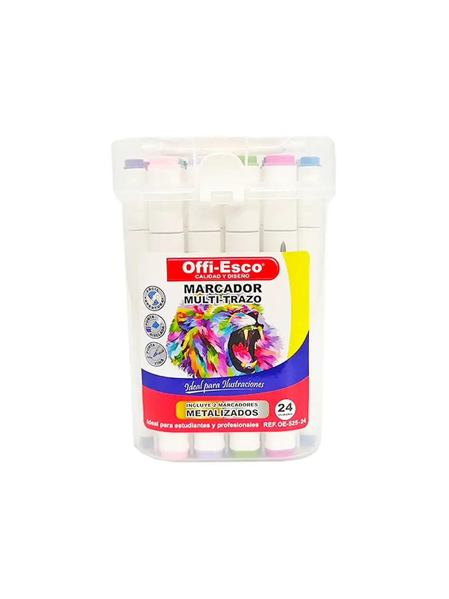 Marcador Multitrazo Permanente Offi-Esco X 24 Unidades 1