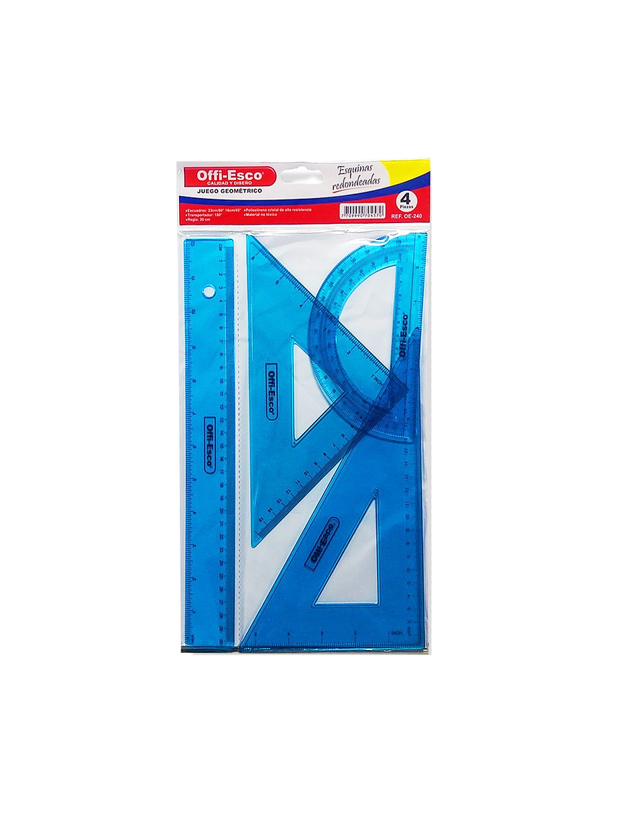 Juego Geométrico Offi-Esco X 4 Piezas 2
