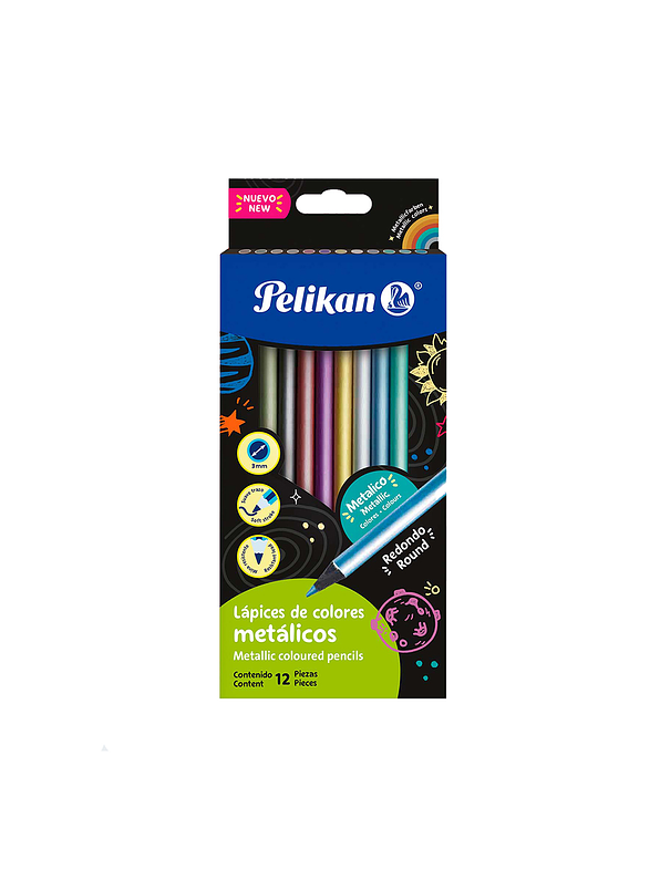 Colores Pelikan Metalizados x 12 Unidades  1