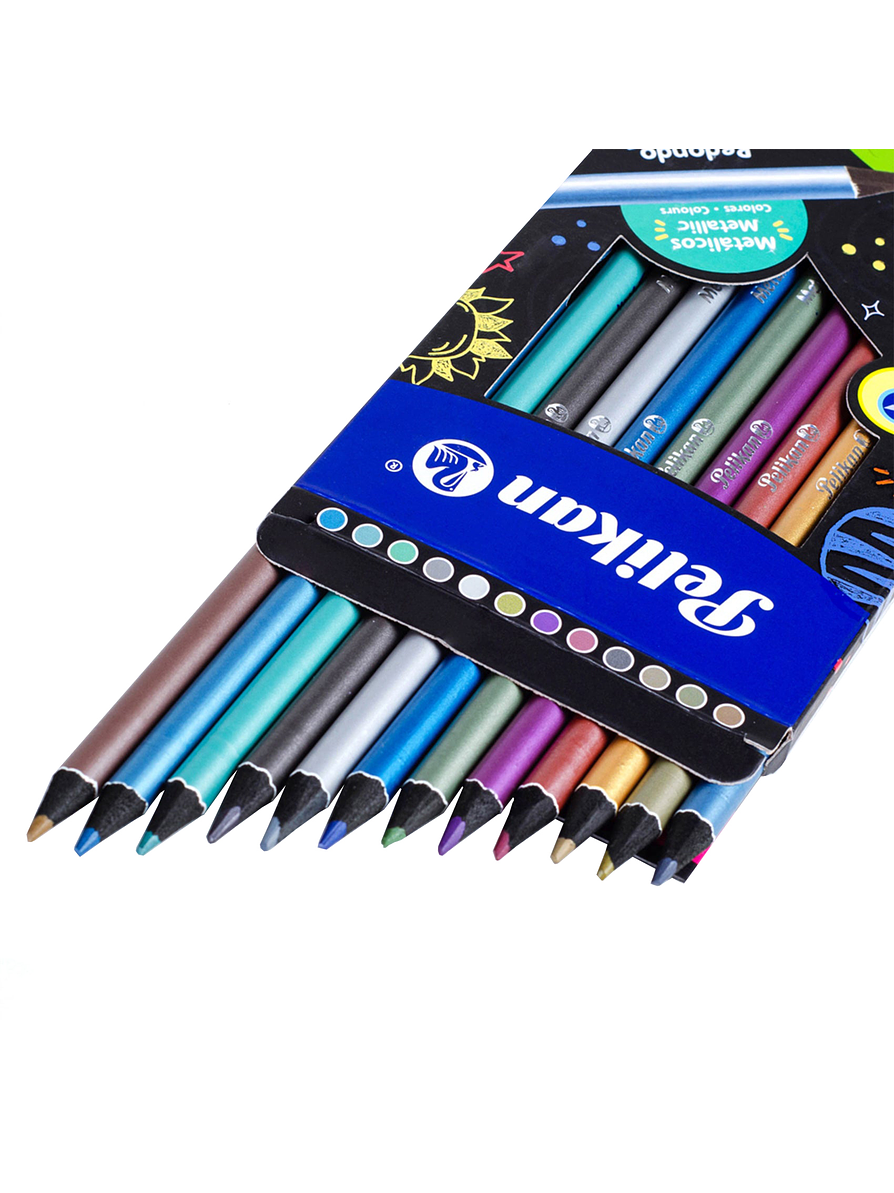 Colores Pelikan Metalizados x 12 Unidades  2