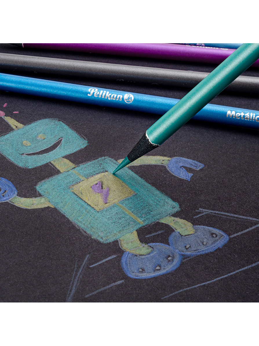 Colores Pelikan Metalizados x 12 Unidades  3