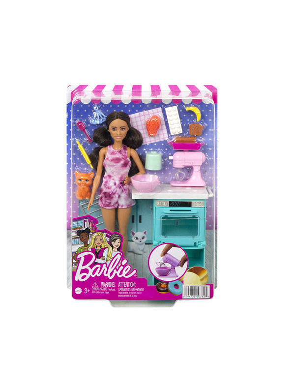 Barbie Set De Repostería Con Muñeca Y Mascota  3