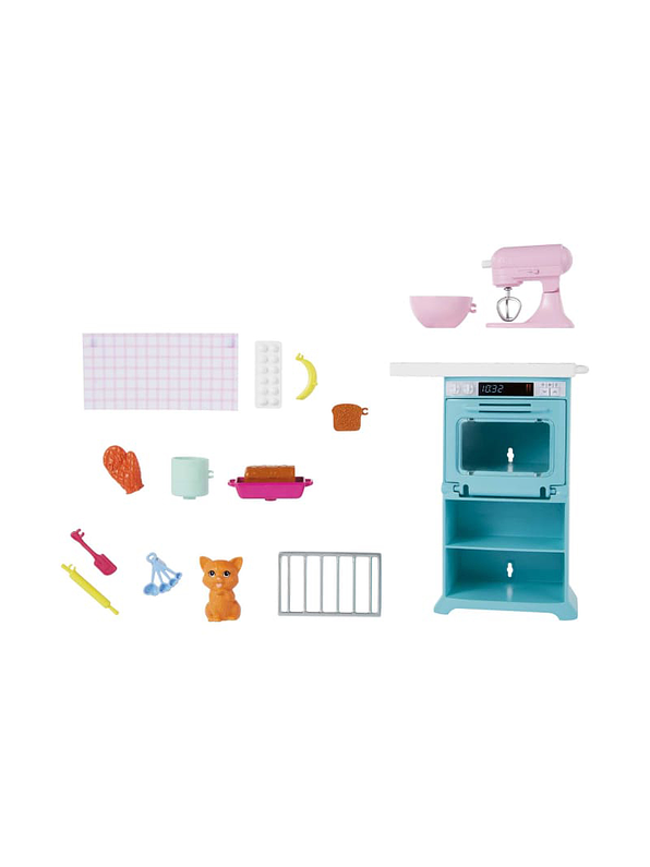 Barbie Set De Repostería Con Muñeca Y Mascota  6