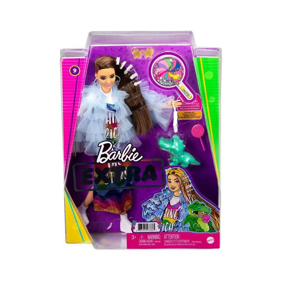 Barbie Extra Muñeca Vestido Arcoíris  3