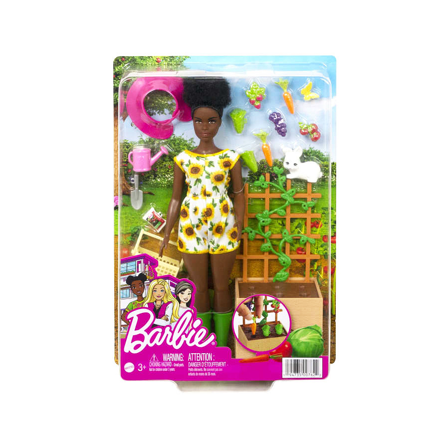 Barbie Set De Jardinería Muñeca y Mascotas  3