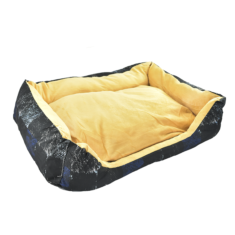 Cama Para Mascota Camuflado Negro/Azul  2