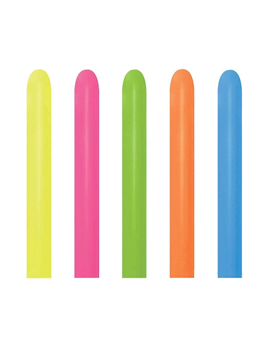 Globo Tubito 260 Neón Surtido X 50 Unidades  1