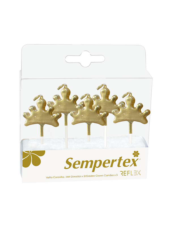 Velitas Figuras Coronitas x 5 Unidades 1