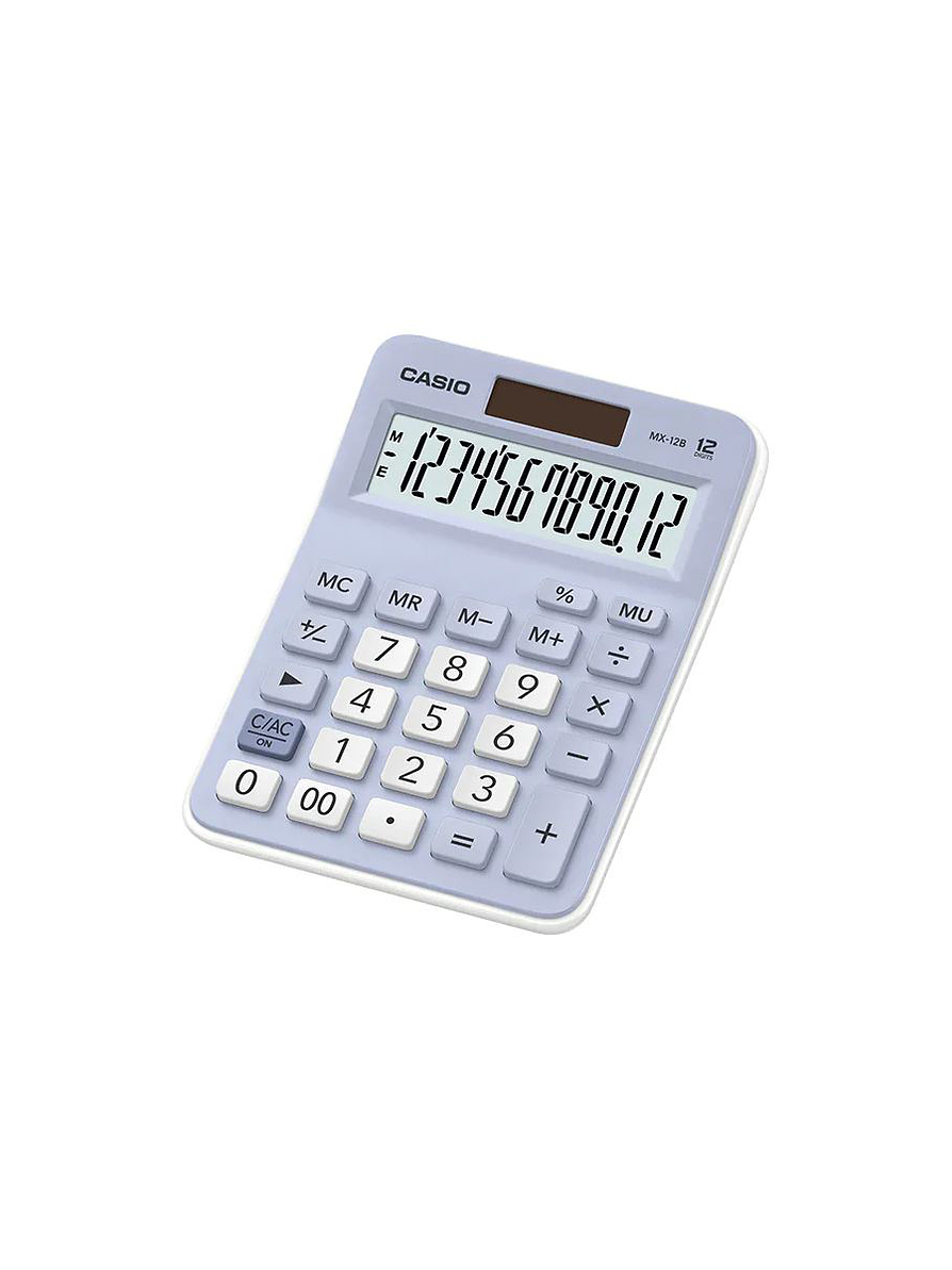 Calculadora Casio 12 Dígitos Azul Claro  1