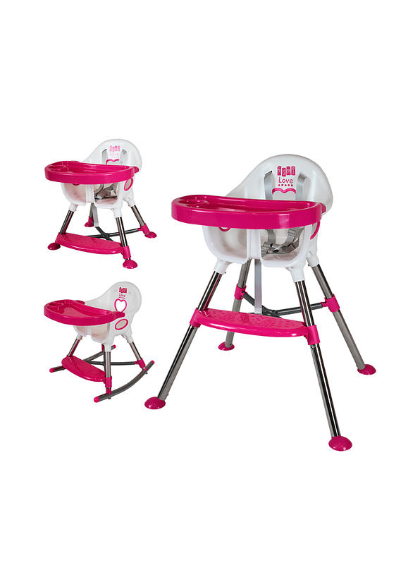 Silla Comedor 3 En 1 África Rosa 3